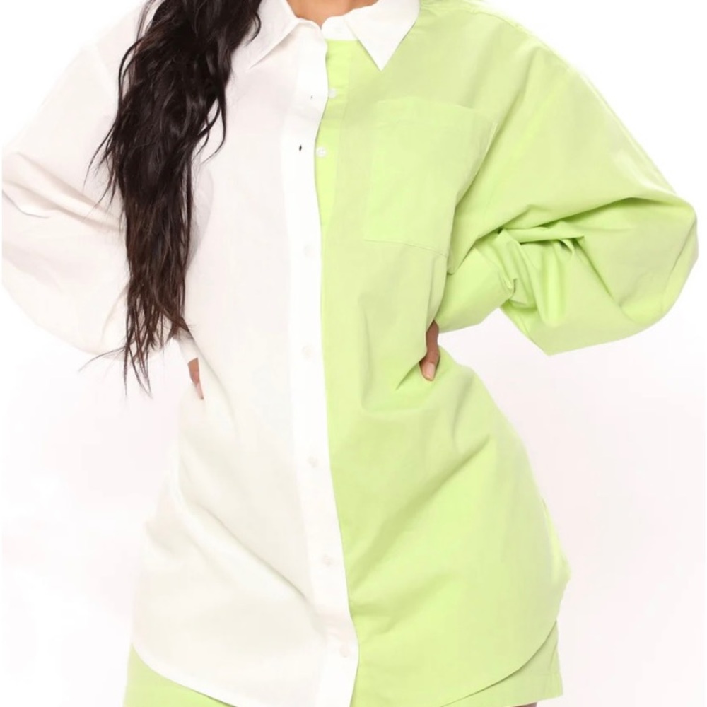 Women’s color block short set